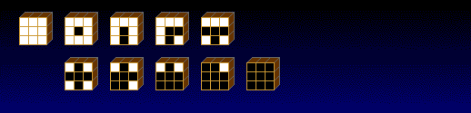 Figure 19: A three-by-three grid provides 8 gradations of color, 11%, 22%, 33%, 44%, 56%, 67%, 78%, and 89%, plus solid color and total absence of color.